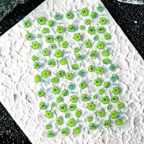 [BUNJANG] Tamagotchi Nail Sticker Parts / 다마고치 네일 스티커 파츠