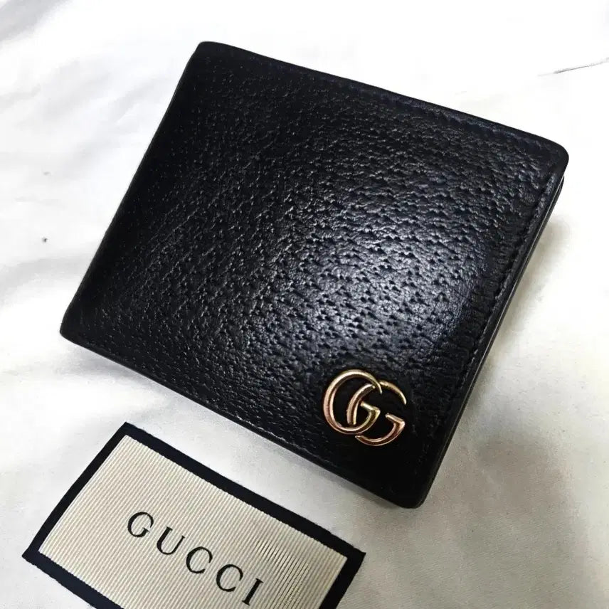 [BUNJANG] Gucci Marmont Bifold Wallet Black / 구찌 마몽트 반지갑 블랙 정품입니다