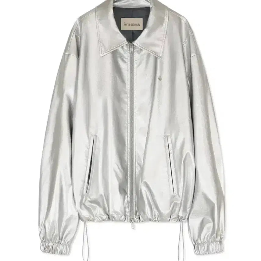 [BUNJANG] Abra Mua Fake Leather Silver Jumper / (1) 아비에무아 페이크 레더 실버 점퍼