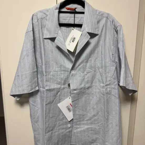 [BUNJANG] Barena Open Collar Shirt / 바레나 오픈카라 셔츠