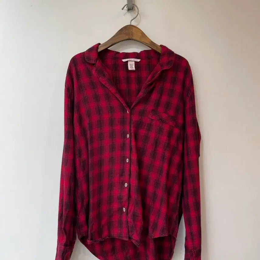 [BUNJANG] Victoria's Secret Plaid Shirt Women's Size M / 빅토리아 시크릿 체크 남방 M