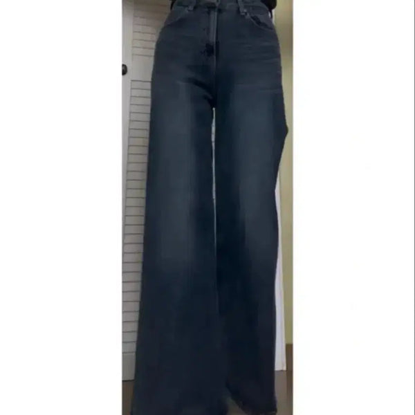 [BUNJANG] Dark Wash Bootcut Straight Leg Denim Jeans / 진청 부츠컷 일자 데님 팬츠 청바지