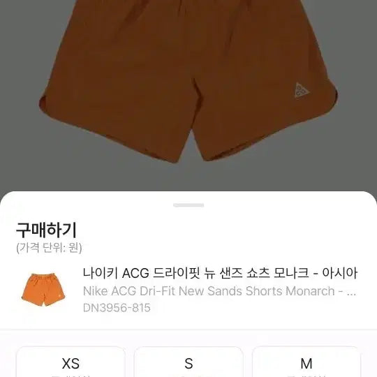 [BUNJANG] Nike ACG Dri-FIT New Sands Shorts Monarch / 나이키 ACG 드라이핏 L