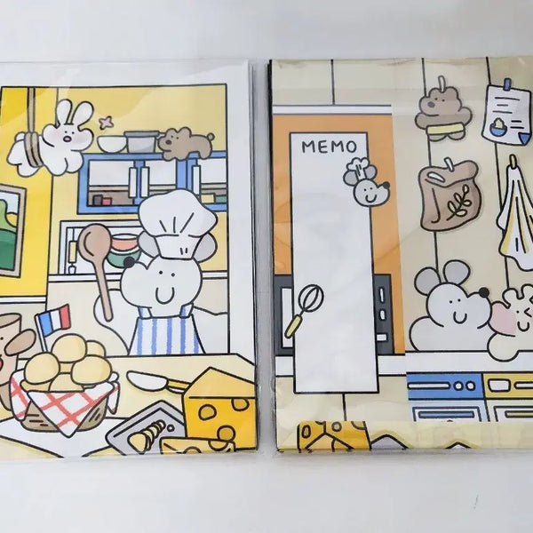 [BUNJANG] Chef Black Sesame "Subong" Seal Stickers (10 Sheets) / 요리사 흑임자 수봉