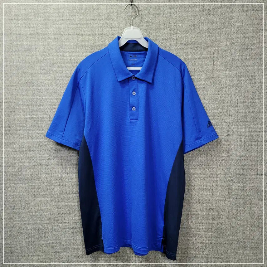 [BUNJANG] Adidas Puremotion Short Sleeve Polo Shirt Men's M / 2138. 아디다스 퓨어모션 반팔PK 남성M