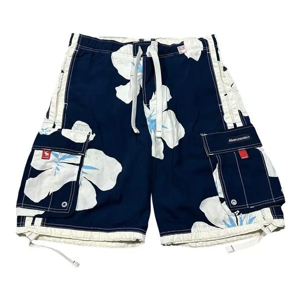 [BUNJANG] Abercrombie Hawaiian Floral Cargo Swim Shorts / (바배) 아베크롬비 하와이안 플로럴 카고 스웜 쇼츠 반바지