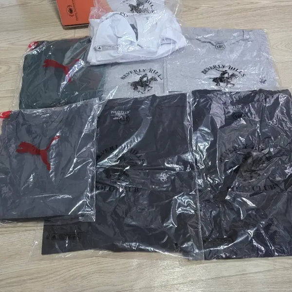 [BUNJANG] Polo Club Men's T-Shirts 5-Pack + Puma T-Shirts 2-Pack Bundle / 새상품 남성 폴로클럽티 5개+퓨마티2개 일괄드림