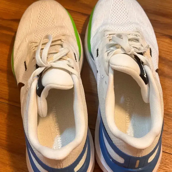 [BUNJANG] Nike Running Shoes White/Neon Green/Blue Accent / 나이키 러닝화 270