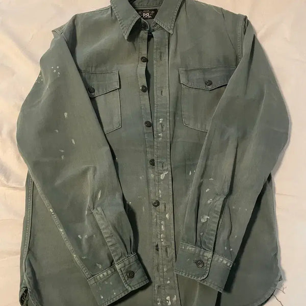[BUNJANG] RRL Twill Workshirt Green M / rrl 더블알엘 트윌 워크셔츠 그린 m사이즈