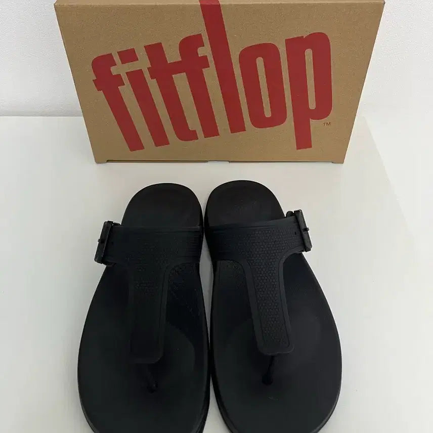 [BUNJANG] Fitflop Women's Flip Flop Sandals Black / [245] 핏플랍 여성 플립플랍 쪼리 슬리퍼 블랙