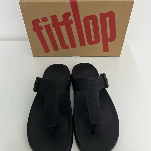 [BUNJANG] Fitflop Women's Flip Flop Sandals Black / [245] 핏플랍 여성 플립플랍 쪼리 슬리퍼 블랙