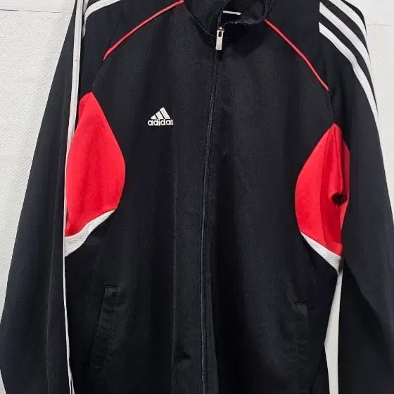 [BUNJANG] Adidas Track Top Jersey Black Red / 아디다스 트랙탑 져지 블랙 레드