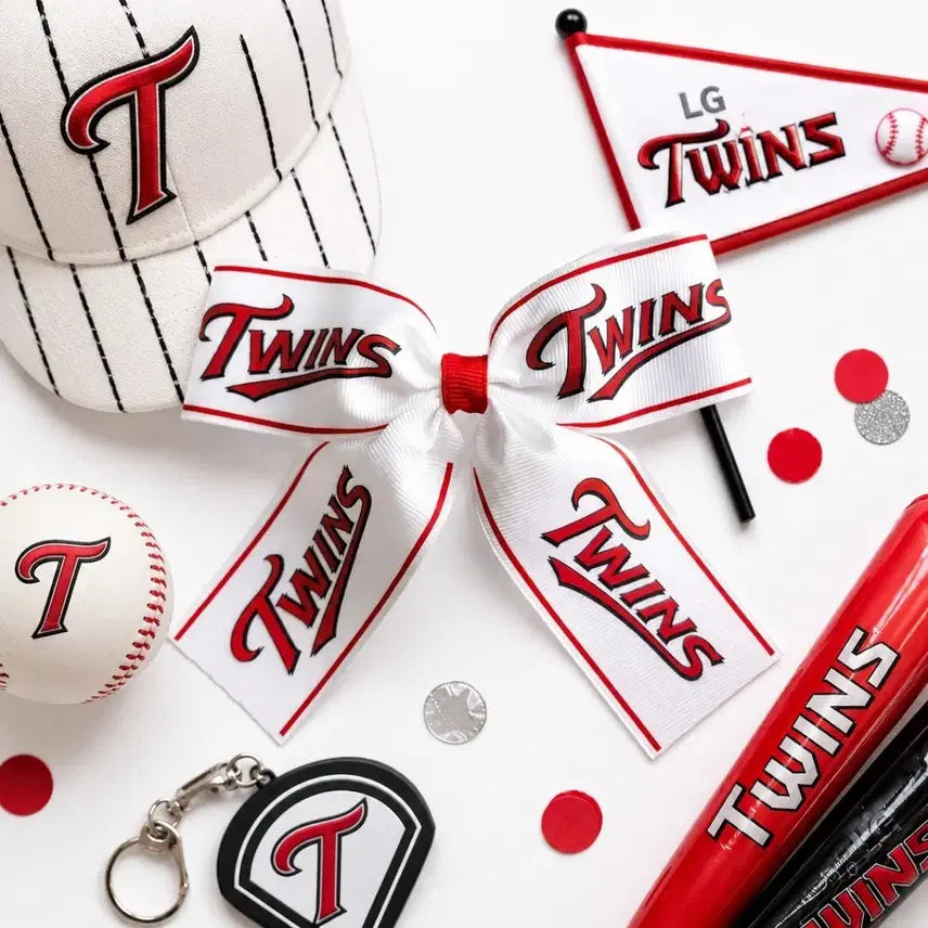[BUNJANG] LG Twins Baseball Team Cheerleading Ribbon Hairpin / 엘지트윈스 응원 리본핀~