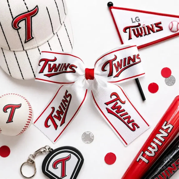 [BUNJANG] LG Twins Baseball Team Cheerleading Ribbon Hairpin / 엘지트윈스 응원 리본핀~