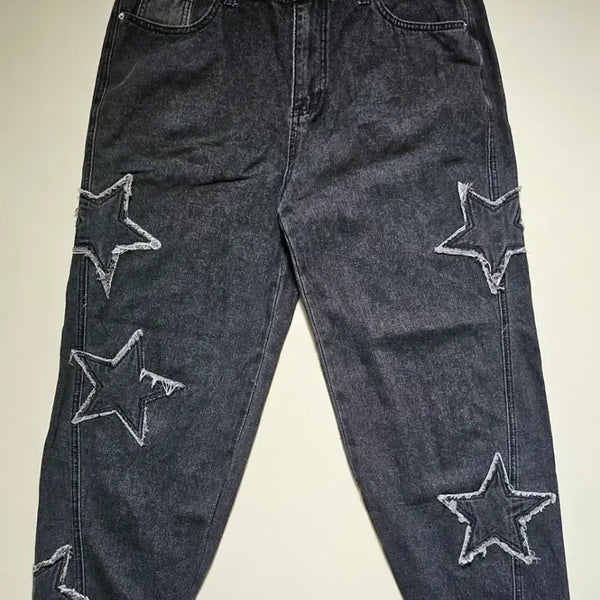 [BUNJANG] ROMWE Star Patch Denim Pants / 롬위(ROMWE) 별 패치 데님팬츠