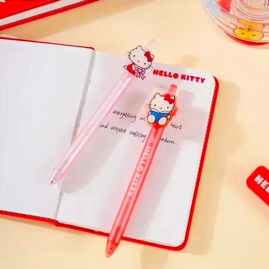 [BUNJANG] Sanrio Hello Kitty Pearl Ballpoint Pen 2-Piece Set / (바배/예약)수입정품 산리오 헬로키티 펄볼펜 2p 세트/펄투명만 가능