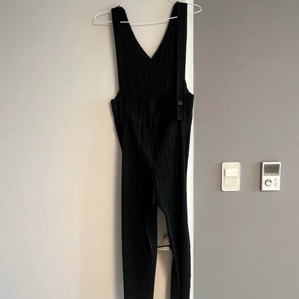 [BUNJANG] Pleats Please Black Jumpsuit / 플리츠 플리즈 블랙 점프수트