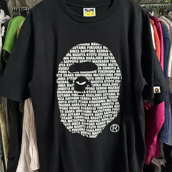 [BUNJANG] BAPE Japan Ape Head Black T-Shirt XL / 베이프 재팬 에이프 헤드 블랙 반팔티 XL