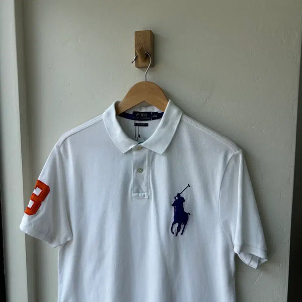 [BUNJANG] Polo Ralph Lauren White Big Pony Custom Fit T-Shirt / 17422 - 폴로 랄프로렌 화이트 빅포니 반팔 카라티