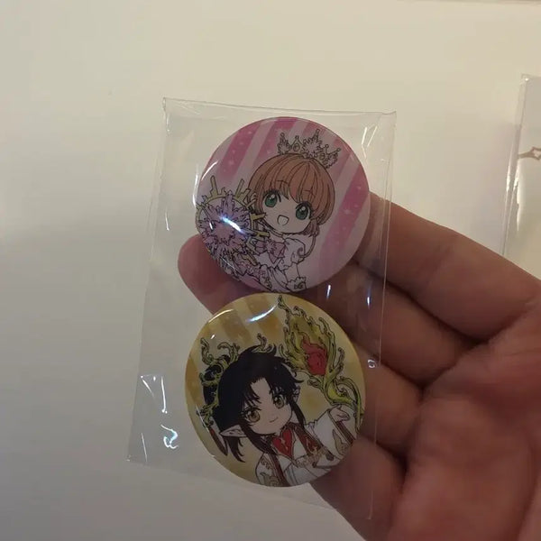 [BUNJANG] CLAMP Exhibition Exclusive Sakura & Asura Can Badge Set / 클램프 전시 후기 특전 캔뱃지 사쿠라 아수라 세트 미개봉 새상품
