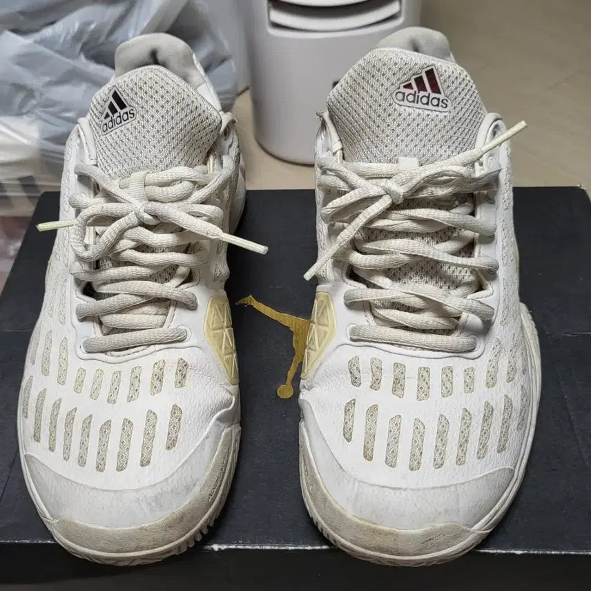 [BUNJANG] Adidas Running Shoes White 255mm / 아디다스 런닝화 운동화 화이트 255mm 상태좋음