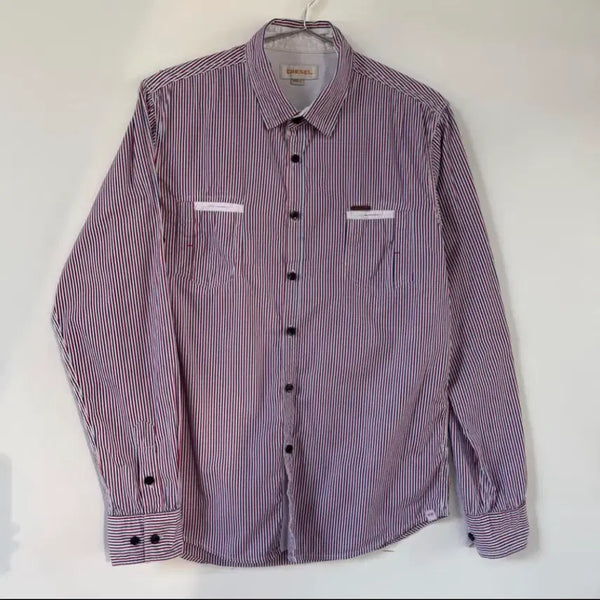 [BUNJANG] Diesel Men's Striped Shirt / 디젤 셔츠
