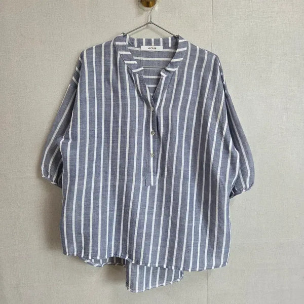 [BUNJANG] Focus Women's Stripe Thin Summer Shirt F JJ2721 / 포커스 여성 스트라이프 얇은 여름 셔츠 F JJ2721