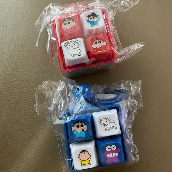 [BUNJANG] Crayon Shin-chan 4-Keycap Keychain - Blue / Red / 짱구 4구 키캡 키링 블루/레드
