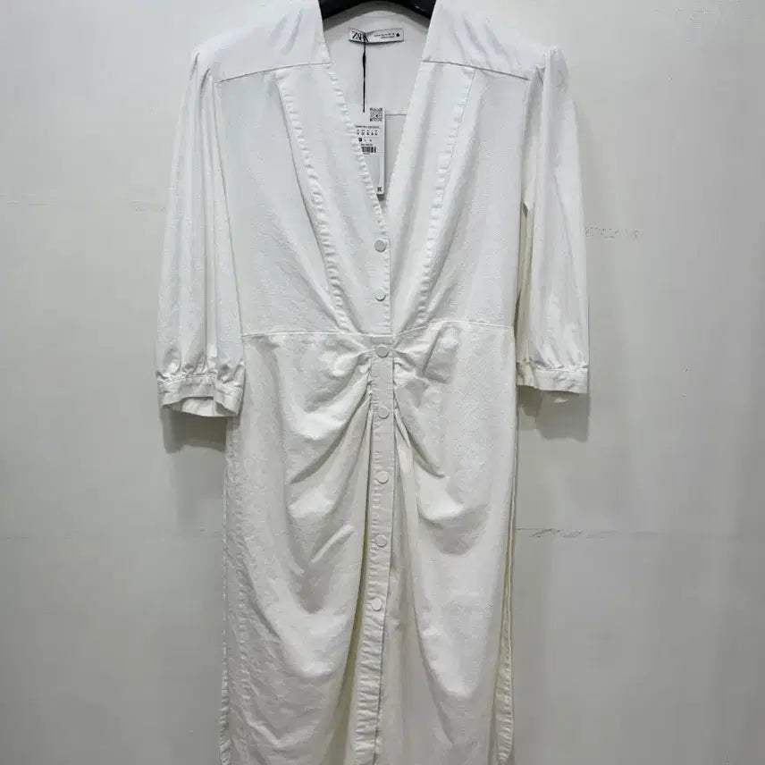 [BUNJANG] Zara White Shirt Dress Size M / 자라 화이트 셔츠 원피스 M