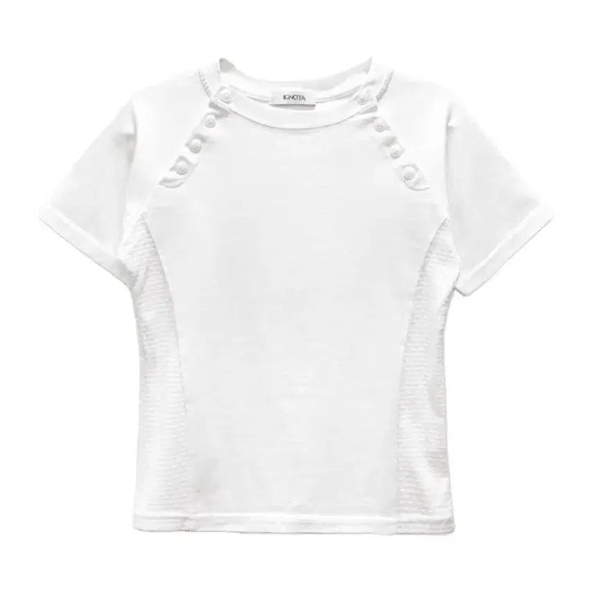 [BUNJANG] Ignota Button Short Sleeve T-Shirt White / (구함)Ignota 버튼 숏슬리브 티셔츠 화이트