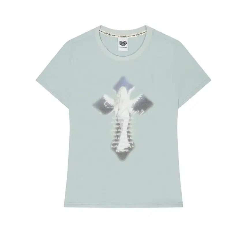 [BUNJANG] Love Is True Cropped T-Shirt Mint / 러브이즈트루 크롭 티셔츠 민트