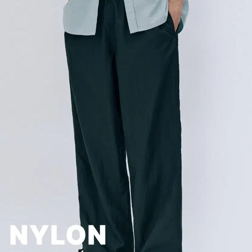 [BUNJANG] SUARE Nylon String Pants Black / SUARE 나일론 스트링 팬츠 블랙