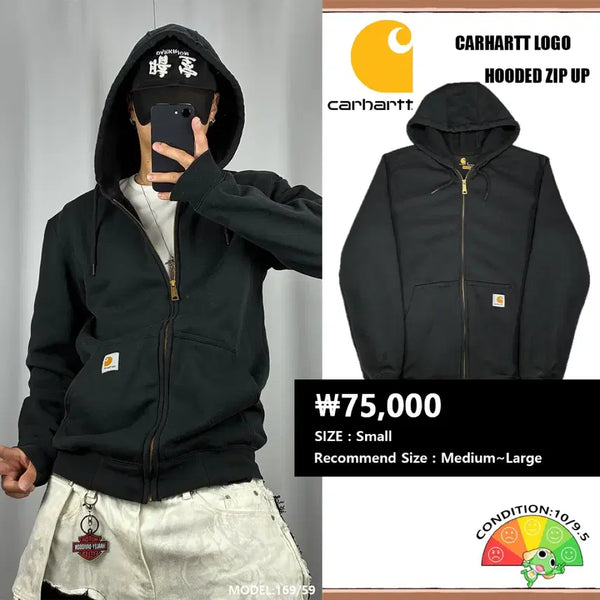 [BUNJANG] Carhartt Original Zip-Up Hoodie / <칼하트 오리지널 후드집업> No.1831