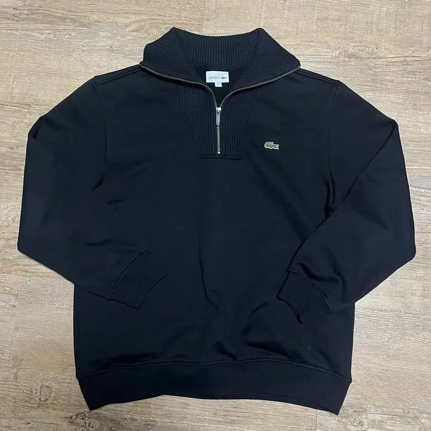 [BUNJANG] Lacoste Black Half-Zip Collar Sweatshirt / [L] 라코스테 반집업 카라 스웻셔츠