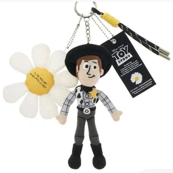 [BUNJANG] Disney Pixar Toy Story Woody Daisy Flower Plush Keyring / 현물 토이스토리 피스마이너스원더퍼스트팬 플러시 키링 우디