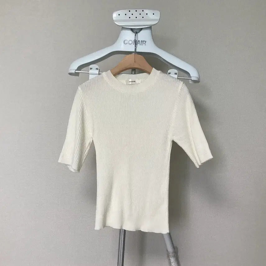 [BUNJANG] Ribbed Knit Short Sleeve Top / 반팔 골지니트