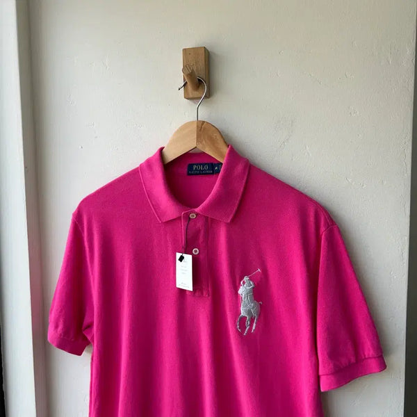 [BUNJANG] Polo Ralph Lauren Pink Big Pony Short Sleeve Polo Shirt / 17424 - 폴로 랄프로렌 핑크 빅포니 반팔 카라티