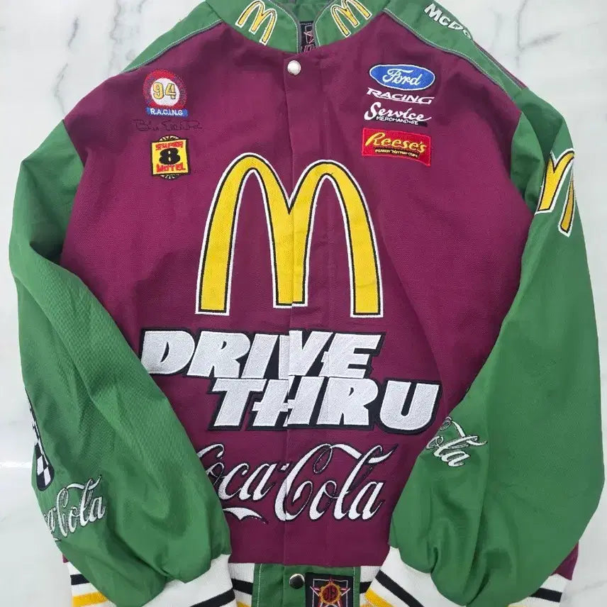 [BUNJANG] McDonald's Coca-Cola Racing Jacket / 맥도날드  코카콜라 레이싱 자켓