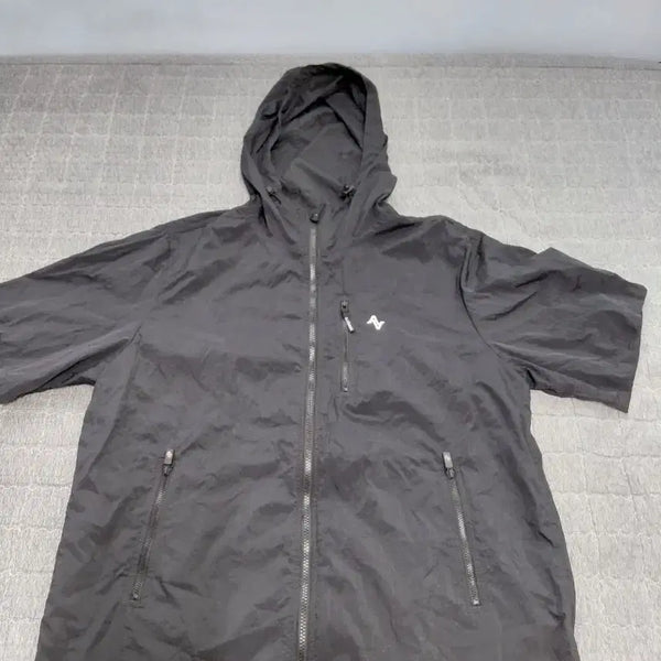 [BUNJANG] Akiclassic Nylon Hooded Windbreaker Black / 아키클래식 나일론 후드 바람막이 105 블랙