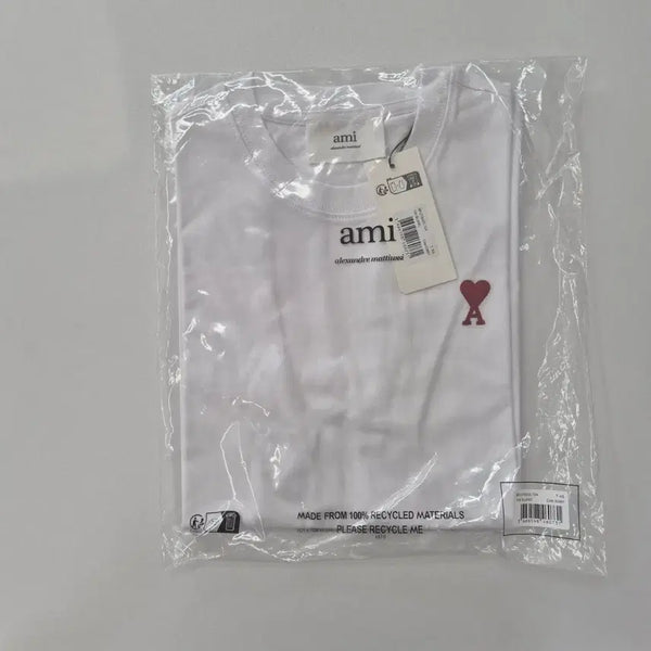 [BUNJANG] AMI Paris Small Heart Logo Short Sleeve T-Shirt / [당일발송] AMI 아미 스몰하트 반팔티 (화이트 / 네이비 / 블랙)