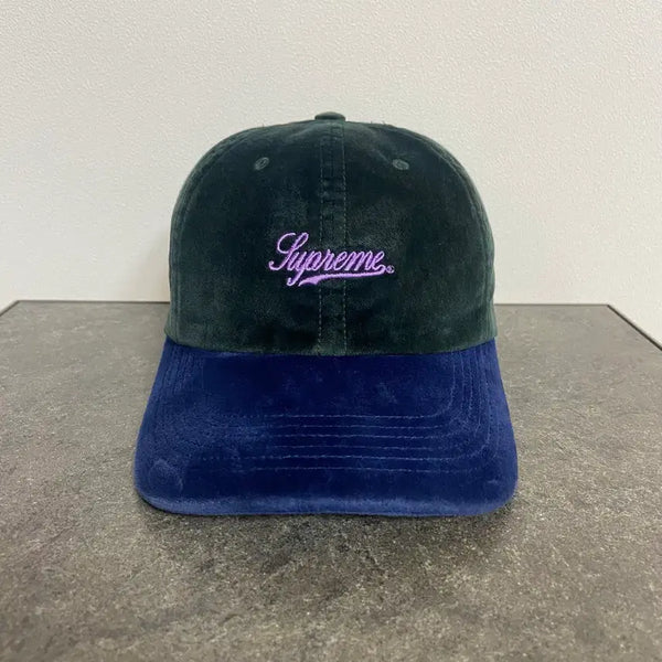 [BUNJANG] Supreme 6-Panel Two-Tone Velvet Cap / (OS) 슈프림 6패널 볼캡 모자 투톤 벨벳