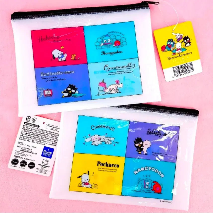 [BUNJANG] Sanrio Large Double-Sided Zipper Pouch / 산리오 빅사이즈 양면 플랫 파우치 지퍼 파우치