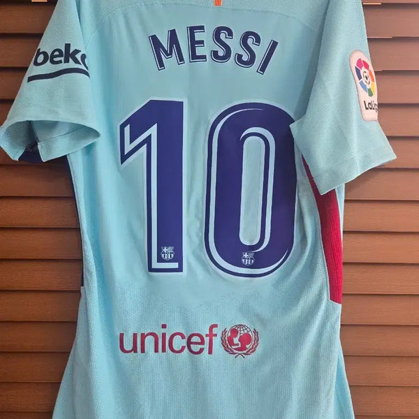 [BUNJANG] 17-18 Barcelona Lionel Messi Player Issue Away Jersey (Nike, Size M) / 17-18 바르셀로나 메시 유니폼 선수지급용