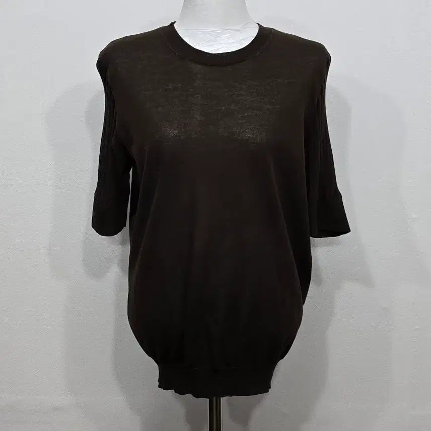 [BUNJANG] KUHO Women's Short Sleeve Knit T-Shirt - Size 95 (M) / [95] 여성 구호 KUHO 반팔 니트티