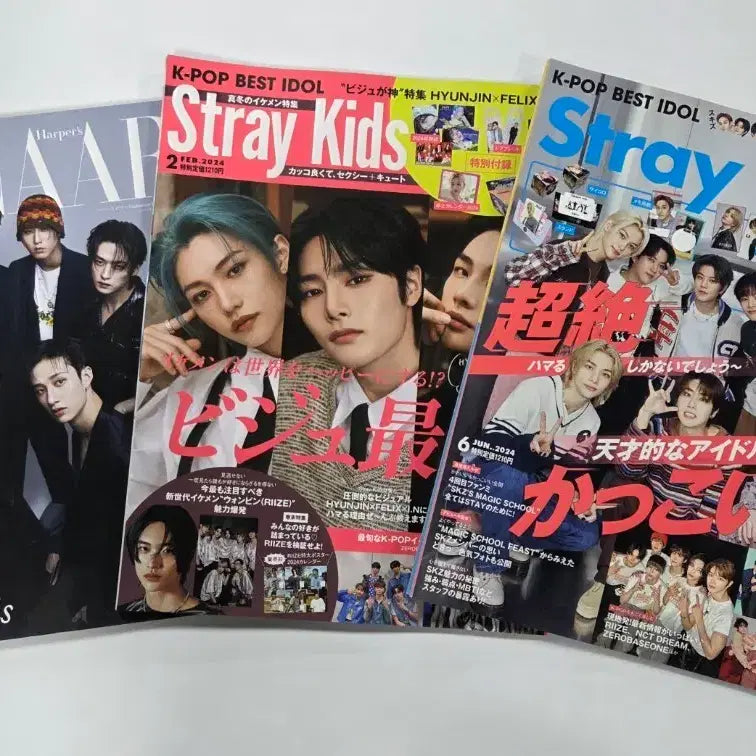 [BUNJANG] Stray Kids Japanese Magazine Set / SKZ 스키즈 일본잡지 3종 세트