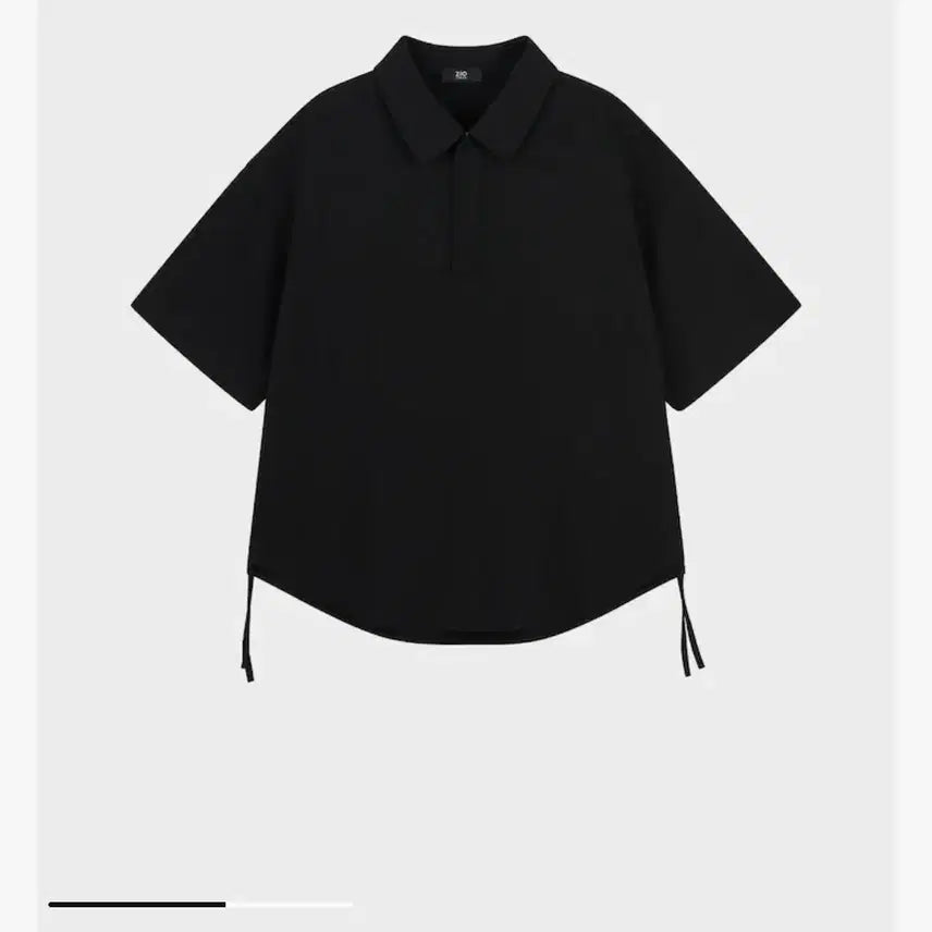 [BUNJANG] Ziozia Collection Half Zip Drawstring Collar T-shirt / 새상품,택포o) 지오송지오 컬렉션 하프 집업 드로우 스트링 카라 티셔츠