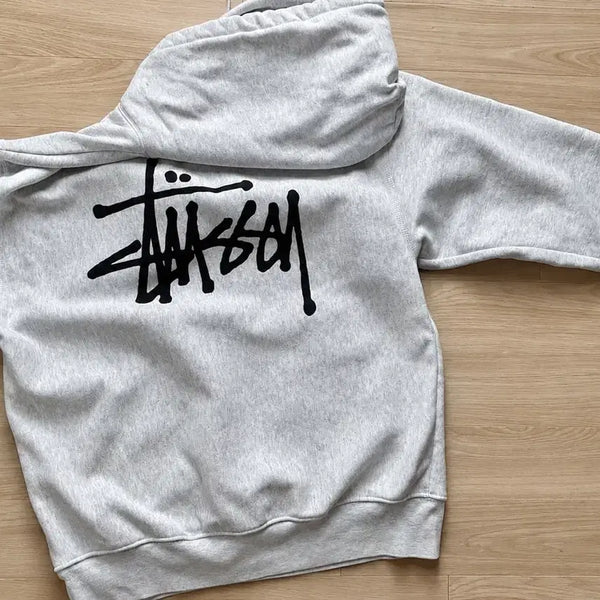 [BUNJANG] Stussy Basic Hoodie Ash Heather / 스투시 베이직 후드 애쉬 헤더