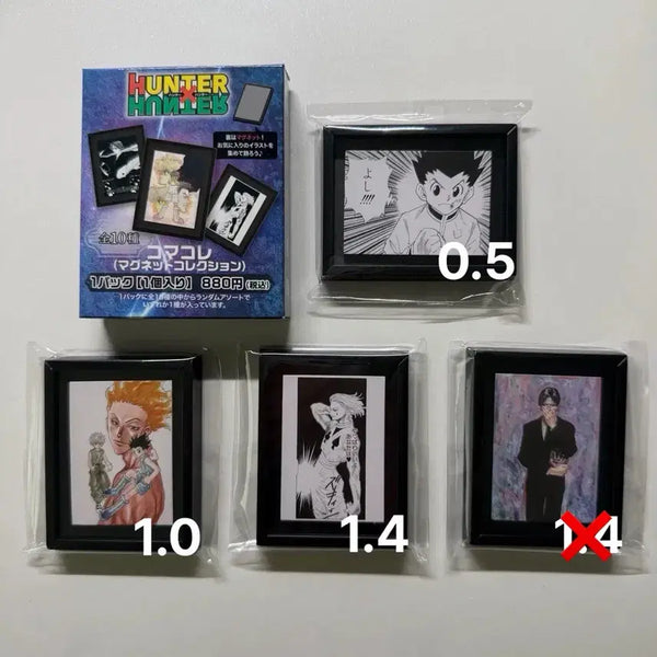 [BUNJANG] Hunter x Hunter Komagore Original Sketch Mini Frame Magnet Chrollo, Hisoka, Gon / 헌터헌터 코마코레 원화 미니 액자형 마그넷 클로로,히소카,곤