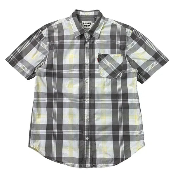 [BUNJANG] Levi's Check Short Sleeve Shirt / 리바이스 체크 반팔 셔츠