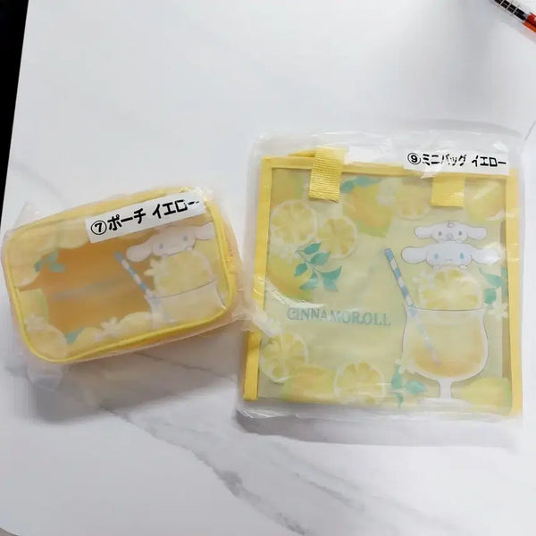 [BUNJANG] Sanrio Cinnamoroll Kuji Pouch & Mini Bag Set Yellow / 산리오 시나모롤 쿠지7번상 파우치, 9번상 미니백 세트 옐로우